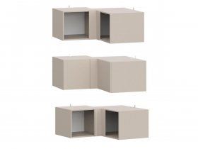 Антресоль (АН50+АН75+планка) Эккервуд (меланж) в Медведском - medvedskoe.mebel-nsk.ru | фото