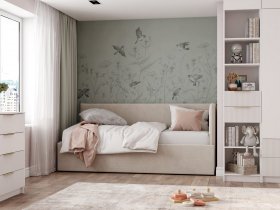 Диван-кровать Бенто (крем) в Медведском - medvedskoe.mebel-nsk.ru | фото