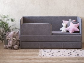 Диван-кровать Happy (темно-серый) в Медведском - medvedskoe.mebel-nsk.ru | фото