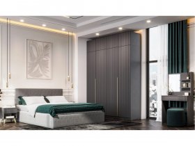 Гардеробная Эккервуд (графит) в Медведском - medvedskoe.mebel-nsk.ru | фото