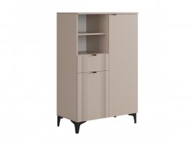 Комод 2 Рич (кашемир/фрапучино матовый/черный) в Медведском - medvedskoe.mebel-nsk.ru | фото