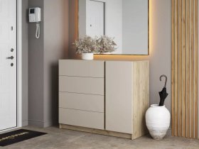 Комод Бостон  КМ-001 (дуб крафт серый/кашемир) в Медведском - medvedskoe.mebel-nsk.ru | фото