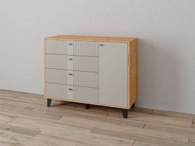 Комод «Катрин-13» (дуб крафт золотой/сантьяго софт) в Медведском - medvedskoe.mebel-nsk.ru | фото