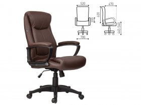 Кресло офисное BRABIX Enter EX-511, коричневое в Медведском - medvedskoe.mebel-nsk.ru | фото