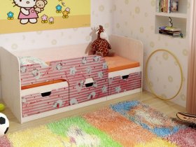 Кровать детская с ящиками 1,86 Минима Hello Kitty в Медведском - medvedskoe.mebel-nsk.ru | фото