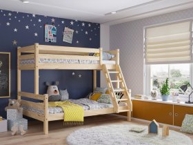 Кровать двухъярусная Адель (прозрачный лак) в Медведском - medvedskoe.mebel-nsk.ru | фото
