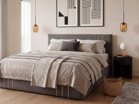 Кровать двуспальная 1,6м с подъем. мех. Леванте в Медведском - medvedskoe.mebel-nsk.ru | фото