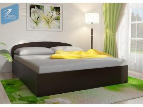 Кровать двуспальная 1,6м с подъем. мех. (венге) в Медведском - medvedskoe.mebel-nsk.ru | фото
