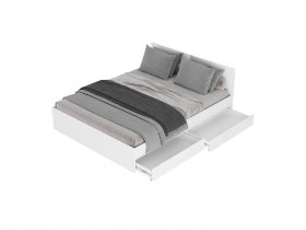 Кровать двуспальная с ящиками 1,4м Симпл КР-12 в Медведском - medvedskoe.mebel-nsk.ru | фото