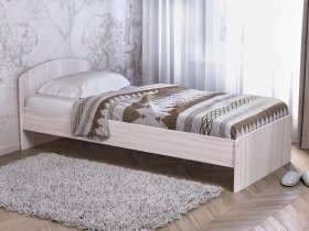 Кровать односпальная 80 с низкой спинкой (ясень шимо светлый) в Медведском - medvedskoe.mebel-nsk.ru | фото