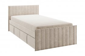 Кровать с ящиками Твикс 90*200 (капучино велюр) в Медведском - medvedskoe.mebel-nsk.ru | фото