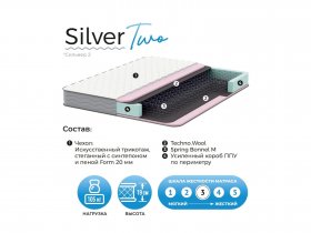Матрас Silver Two в Медведском - medvedskoe.mebel-nsk.ru | фото