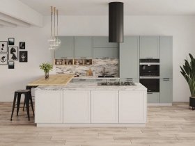 Модульная кухня Перо 3,4м (оазис) в Медведском - medvedskoe.mebel-nsk.ru | фото