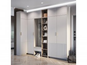 Модульная прихожая Пандора (кашемир/MF03) в Медведском - medvedskoe.mebel-nsk.ru | фото