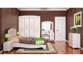 Модульная спальня Каролина в Медведском - medvedskoe.mebel-nsk.ru | фото
