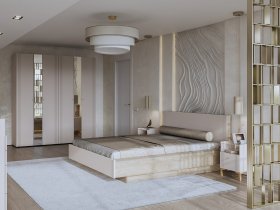 Модульная спальня Одетта (дуб эндгрей/меланж) в Медведском - medvedskoe.mebel-nsk.ru | фото