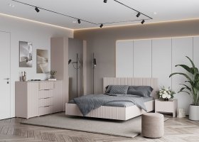Модульная спальня «Тефия» (тефия/софт сантьяго) в Медведском - medvedskoe.mebel-nsk.ru | фото