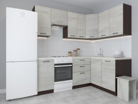 Модульная угловая кухня 1,4м*2,1м Лада (пикард) в Медведском - medvedskoe.mebel-nsk.ru | фото