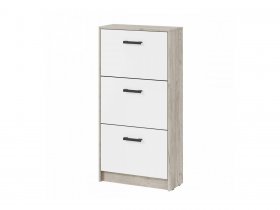 Обувница ОБ-3 Вега (дуб крафт серый/белый) в Медведском - medvedskoe.mebel-nsk.ru | фото
