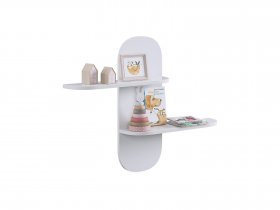 Полка навесная 2 Милана (белое дерево) в Медведском - medvedskoe.mebel-nsk.ru | фото