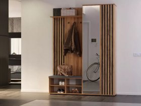 Прихожая Марракеш (дуб вотан/цемент темный) в Медведском - medvedskoe.mebel-nsk.ru | фото
