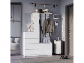 Прихожая Симпл ПР-04 (белый) в Медведском - medvedskoe.mebel-nsk.ru | фото