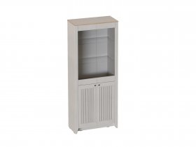 Шкаф-витрина двухдверная Валенсия (гостиная) в Медведском - medvedskoe.mebel-nsk.ru | фото