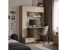 Стол письменный Лайт 03.243  (плэйн/сатин) в Медведском - medvedskoe.mebel-nsk.ru | фото